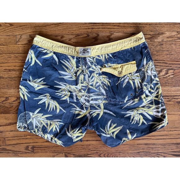 DEUS EX MACHINA Blue Floral Swim Wear Trunks Shorts Mens Size 34 - Picture 6 of 9
